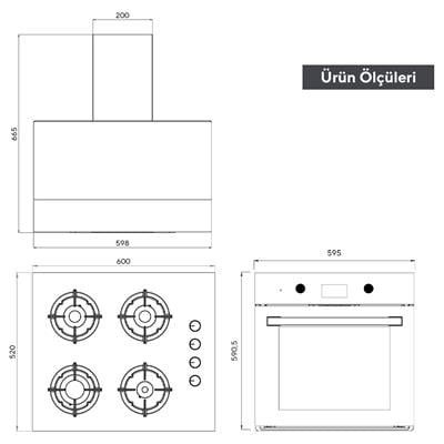 Kumtel Digital Plus 15 Programlı Ankastre Set - Siyah