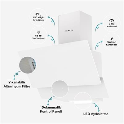 Kumtel Digital Plus 15 Programlı Ankastre Set - Beyaz