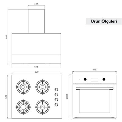 Kumtel Digital Plus 15 Programlı Ankastre Set - Beyaz