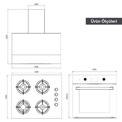 Kumtel Digital Plus 15 Programlı Ankastre Set - Antrasit(Gri) 