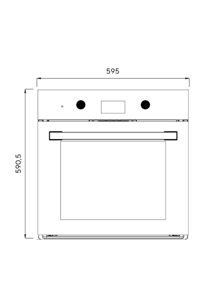Kumtel Digital Plus Antrasit Ankastre Fırın 15 Prog. B66-SF3(DDT)