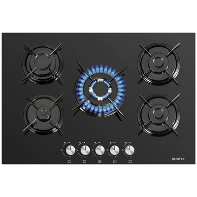 Kumtel Digital Siyah Ankastre Set  5 Gözlü