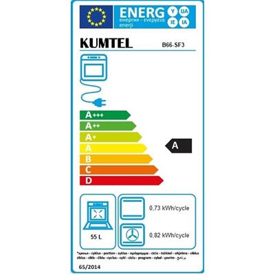 Kumtel Digital Siyah Cam Ankastre Fırın 9 Prog. B66-SF3 (DDT)