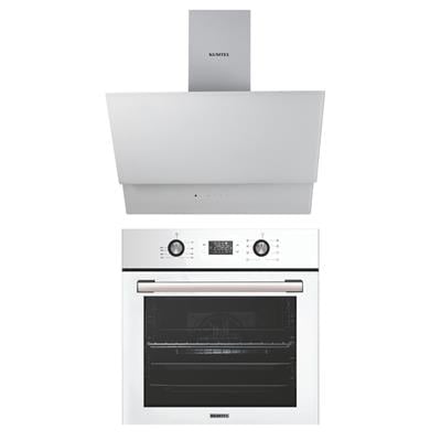 Kumtel Dijital 2li Beyaz Ankastre Set (Fırın- Davlumbaz)