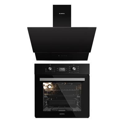 Kumtel Dijital 2li Siyah Ankastre Set (Davlumbaz-Fırın)