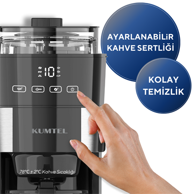 Kumtel Dijital Filtre Kahve Makinesi HFCM-02