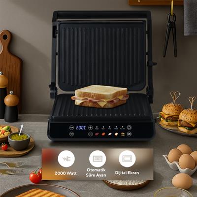 Kumtel Dijital Tost ve Izgara Makinesi 2000 W TTM-10