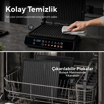 Kumtel Dijital Tost ve Izgara Makinesi 2000 W TTM-10