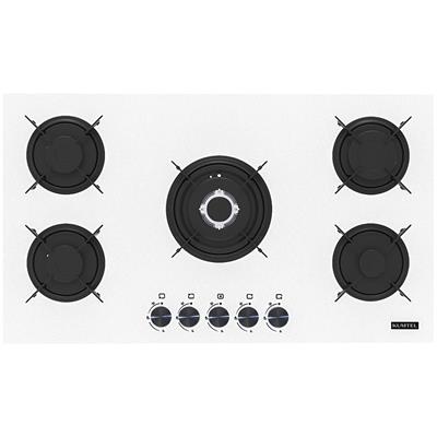 Kumtel Döküm Izgaralı 5li Beyaz Cam Ankastre Ocak C9-50WF