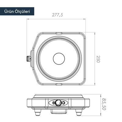 Kumtel Elektrikli Hotplate Siyah Ocak LX-7115