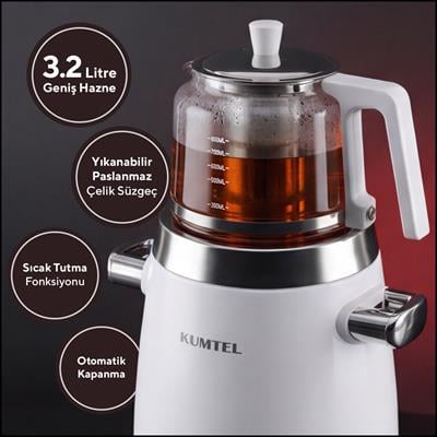 Kumtel Elektrikli Isı Ayarlanabilir Dijital Semaver HSAM-01