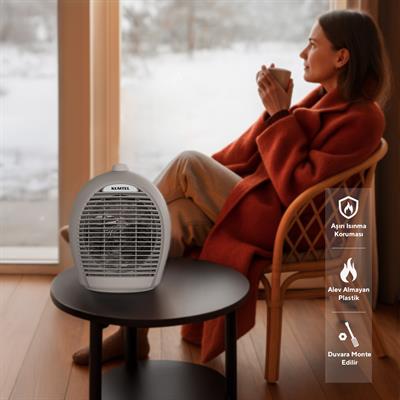 Kumtel Gri Fanlı Isıtıcı 2000 W LX-6331
