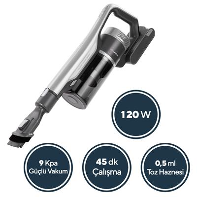 Kumtel Gri Kablosuz Şarjlı Dik Süpürge HVC-14