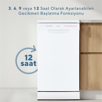 KUMTEL HDW-4501 6 Programlı 45 cm Solo Bulaşık Makinesi
