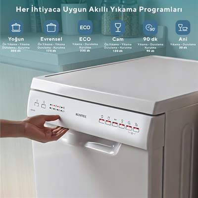KUMTEL HDW-4501 6 Programlı 45 cm Solo Bulaşık Makinesi