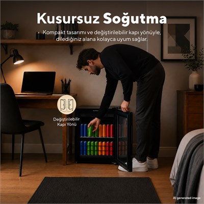 KUMTEL HMB-60 44 L Cam Kapılı Mini Buzdolabı (Minibar)
