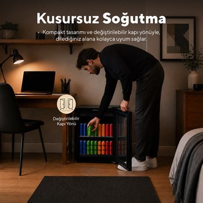 KUMTEL HMB-60 44 L Cam Kapılı Mini Buzdolabı (Minibar)