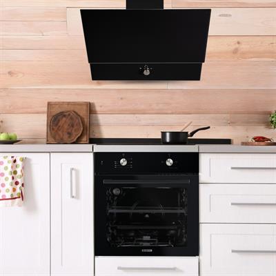 Kumtel Home Siyah Cam Ankastre Set