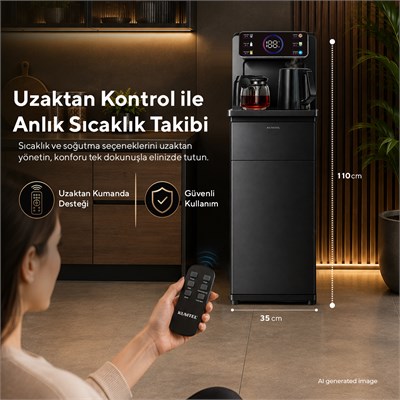 Kumtel HWDTB-02 Gizli Damacanalı Dijital Sıcak-Soğuk Su Sebili ve Otomatik Çay Makinesi
