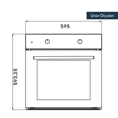 Kumtel Inox Ankastre Fırın B66-S2