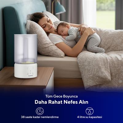 Kumtel Işıklı Ultrasonik Hava Nemlendirici HUNEM-01