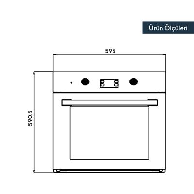 Kumtel Italian Design Cam Ankastre Fırın B66-SF2(MT)