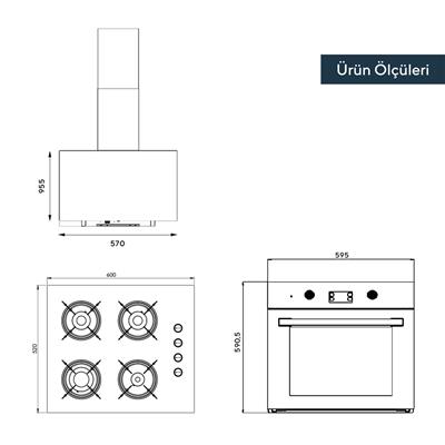 Kumtel Italian Design Plus Cam Ankastre Set