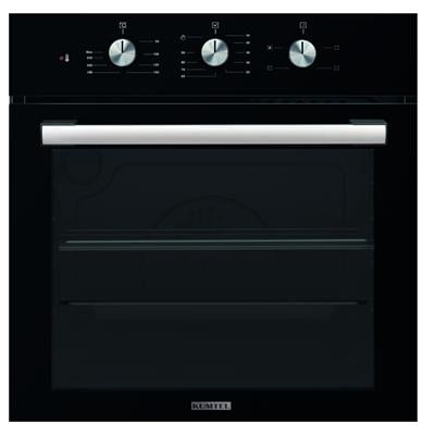 Kumtel Kristal Siyah Cam Ankastre Set