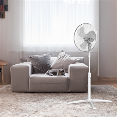 Kumtel KTF-290 Beyaz 16 İnç Ayaklı Vantilatör 40 W,3 Kanatlı, 3 Pervaneli, 120 cm Ayarlanabilir Yükseklik