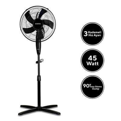 Kumtel KTF-325 Siyah Vantilatör 16 (5P)