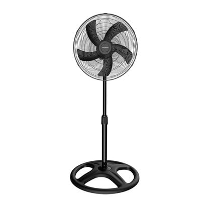 Kumtel KTF-345 Siyah 18 İnç Ayaklı Vantilatör 60 W, 5 Pervaneli, 3 Kademeli, 132 cm Ayarlanabilir Yükseklik