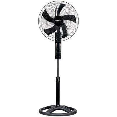 Kumtel KTF-395 Siyah 18 İnç Ayaklı Vantilatör 60 W, 5 Pervaneli, 3 Kademeli, 145 cm Ayarlanabilir Yükseklik
