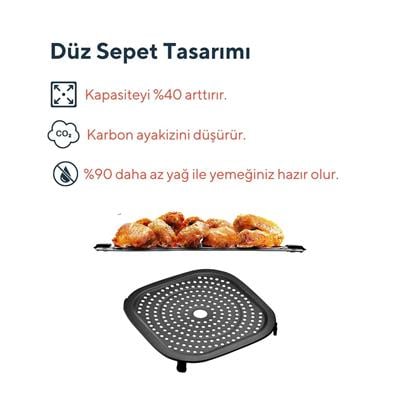 Kumtel Lacivert Digital Fastfryer (Yağsız Fritöz Airfryer) HAF-09