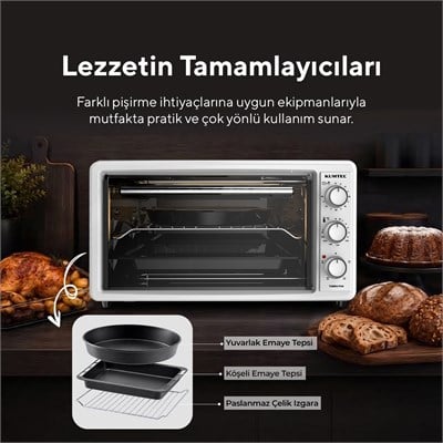 Kumtel LX-3575 45 Litre Beyaz Turbo Mini Fırın
