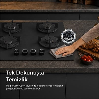 Kumtel Magic Cam Ankastre Ocak  C6-40BF