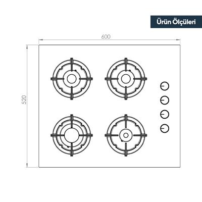 Kumtel Magic Cam Ankastre Ocak KO-40TAHDF
