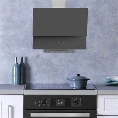 Kumtel Metalik Gri Cam Ankastre Davlumbaz DA6-835