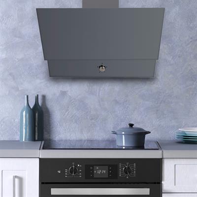 Kumtel Metalik Gri̇ Cam Davlumbaz Da6-830