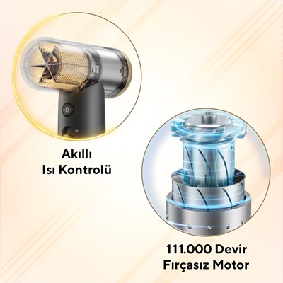 Kumtel Mini Saç Kurutma Makinesi Bej HHD-07