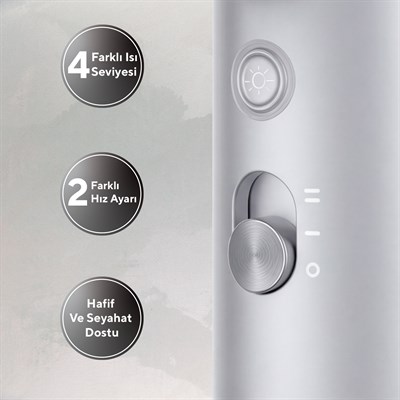 Kumtel Mini Saç Kurutma Makinesi Gri HHD-08