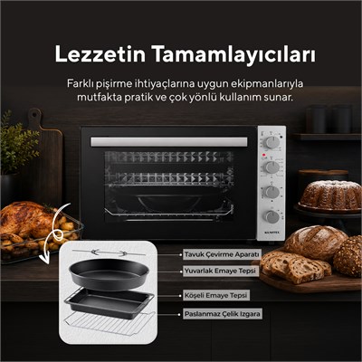 Kumtel Piliç Çevirmeli 71 Litre Midi Fırın LX-9645