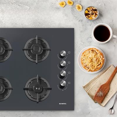 Kumtel Plus Antrasit Cam Ankastre Ocak KO-40 TAHDF