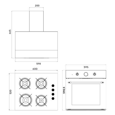 Kumtel Rustik Pro Ankastre Set - Bej
