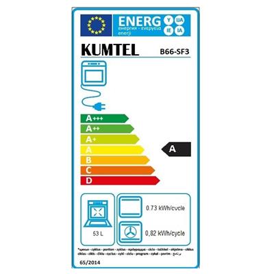 Kumtel Rustik Siyah Cam Ankastre Fırın 4 Prog. B66-SF3(MT)
