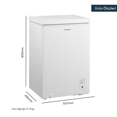 KUMTEL Sandık Tipi Dikey Derin Dondurucu 99 LİTRE HCF-100