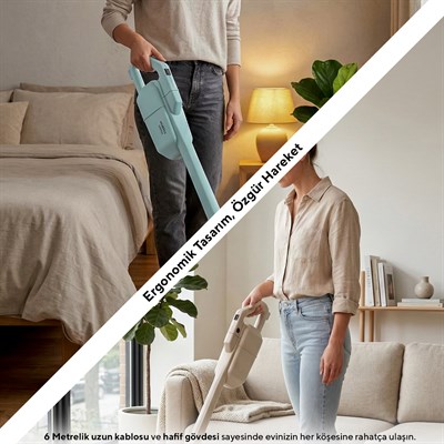 Kumtel Sempatik Dikey Elektrikli Süpürge - Mavi VSD-01 