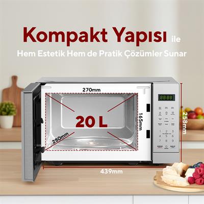 Kumtel Silver Dijital Mikrodalga Fırın HM-13