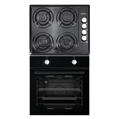 Kumtel Siyah 2li Ankastre Set (Fırın-Ocak)