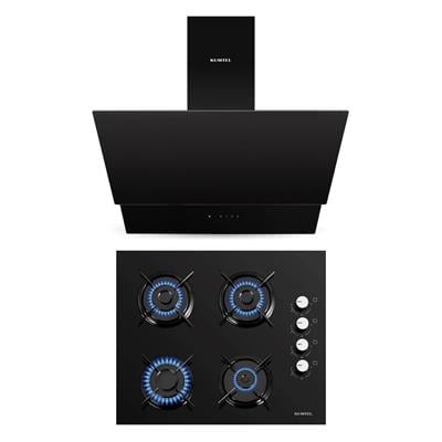 Kumtel Siyah 2li Ankastre Set (Ocak- Dokunmatik Davlumbaz)