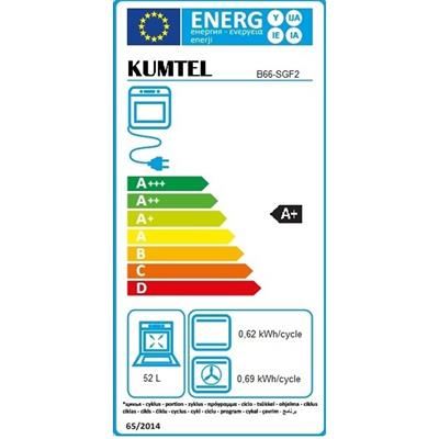 Kumtel Siyah Cam Ankastre Fırın 6 Prog. Piliç Çevirme B66-SGF2(MT)
